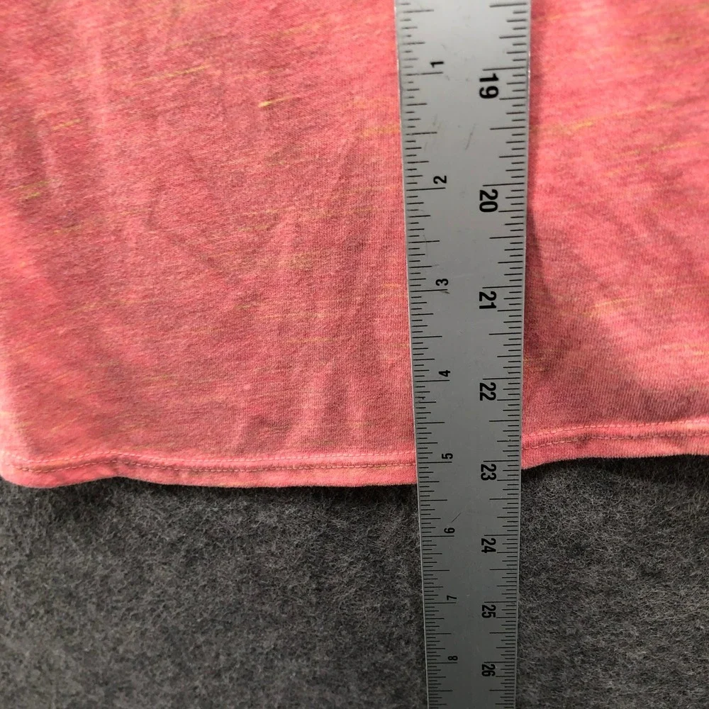 Nike Dri-Fit Running Tank Top Heather Pink Coral Yellow Wheel Graphic Womens XS